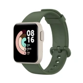 Xiaomi Mi Watch Lite Redmi Watch Silikon Saat Kayışı Koyu Yeşil Tek Boy - 4