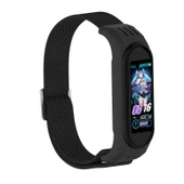 Xiaomi Mi Band 3 4 5 Uyumlu Siyah Twill 8 Şekilli Tokalı Esnek Saat Kayışı - 5