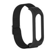 Xiaomi Mi Band 3 4 5 Uyumlu Siyah Twill 8 Şekilli Tokalı Esnek Saat Kayışı - 2