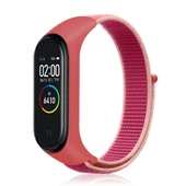Xiaomi Mi Band 6 İçin Nar Rengi Naylon Örgü Saat Kayışı - 1