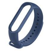 Xiaomi Mi Band 6 Uyumlu Silikon Saat Kayışı Gece Mavisi - 1