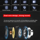 K10 10W Bluetooth 50 Taşınabilir El Tipi Kare Dans Bluetooth Hoparlör Siyah - 6