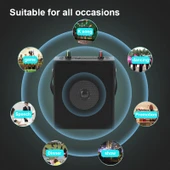 K10 10W Bluetooth 50 Taşınabilir El Tipi Kare Dans Bluetooth Hoparlör Siyah - 11
