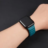 Apple Watch Deri Loop Kayış Mavi 38mm 40mm 41mm Uyumlu - 3
