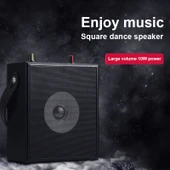 K10 10W Bluetooth 50 Taşınabilir El Tipi Kare Dans Bluetooth Hoparlör Siyah - 10