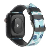 Apple Watch Deri Baskılı Kordon H Modeli 42mm 44mm 45mm Uyumlu - 4