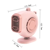 Taşınabilir Araba Gösterge Paneli Elektrikli Isıtıcı Kış Buz Çözücü 24V Pembe - 2