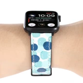 Apple Watch Deri Baskılı Kordon H Modeli 42mm 44mm 45mm Uyumlu - 6