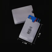 Alüminyum Folyo RFID Engelleyici Kredi Kartı Kimlik Kartı Tutucu Kılıf 9.1x6.3 cm Model RFID 1 Adet - 3