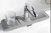 Elastik Mutfak Banyo Musluk Matı Düzenleyici Kaydırmaz Taban Organizer Lavabo Kenar Matı - 3