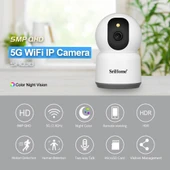 SirHome SH038 5MP QHD 5G WiFi IP Kamera Beyaz UK Priz - 2