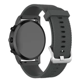 22mm Gri Dokulu Silikon Saat Kayışı Fossil Hybrid Smartwatch HR Erkek Gen 4 Explorist HR Spor Model - 4