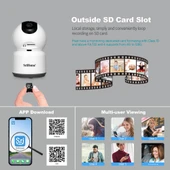 SirHome SH038 5MP QHD 5G WiFi IP Kamera Beyaz UK Priz - 9