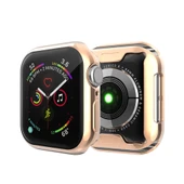 Apple Watch Series 5 ve 4 44mm Tam Kapsamlı Kaplama TPU Kılıf Gül Altın - 3