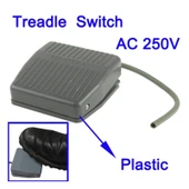 AC 250V 10A Plastik Ayak Pedalı Anahtarı TFS-201 Gri - 3