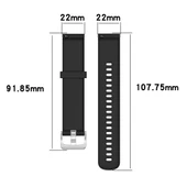 22mm Gri Dokulu Silikon Saat Kayışı Fossil Hybrid Smartwatch HR Erkek Gen 4 Explorist HR Spor Model - 6