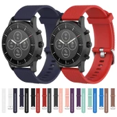 22mm Gri Dokulu Silikon Saat Kayışı Fossil Hybrid Smartwatch HR Erkek Gen 4 Explorist HR Spor Model - 7