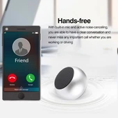 Mini Metal Kablosuz Bluetooth Hoparlör Gümüş Led Gösterge Eller Serbest - 9