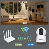 SirHome SH038 5MP QHD 5G WiFi IP Kamera Beyaz UK Priz - 3