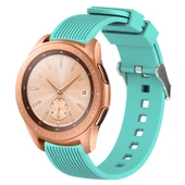 Samsung Galaxy Watch 42mm Dikey Dokulu Saat Kayışı Mint Yeşili - 1