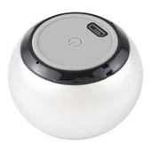 Mini Metal Kablosuz Bluetooth Hoparlör Gümüş Led Gösterge Eller Serbest - 3