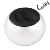 Mini Metal Kablosuz Bluetooth Hoparlör Gümüş Led Gösterge Eller Serbest - 1