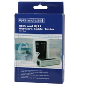 RJ45 ve RJ11 Ağ Kablosu Test Cihazı Siyah Model - 8