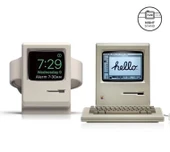 Retro Stil Silika Jel Apple Watch Şarj Standı Tutucu Gri - 2