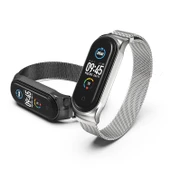 Mijobs Milan CS Metal Manyetik Saat Kordonu Xiaomi Mi Band 3 4 5 6 Gül Altın - 3