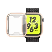 Apple Watch Series 5 ve 4 44mm Tam Kapsamlı Kaplama TPU Kılıf Gül Altın - 1