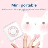 C15 Mini Öğrenci Bluetooth Kablosuz Termal Fotoğraf Etiket Yazıcısı Pembe 5 Sticker 5 Kağıt - 8