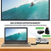 3 in 1 Full HD 1080P HDMI Kablo Adaptör Seti 1.5 Metre HDMI Kablo Mini HDMI ve Micro HDMI Adaptörlü - 6
