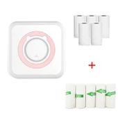 C15 Mini Öğrenci Bluetooth Kablosuz Termal Fotoğraf Etiket Yazıcısı Pembe 5 Sticker 5 Kağıt - 1