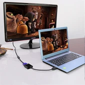 20cm HDMI 19 Pin Erkek to VGA Dişi Kablo Adaptörü Siyah - 6