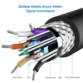5 Metre Yüksek Kalite VGA 15 Pin Erkek - VGA 15 Pin Erkek Kablo Siyah - 3