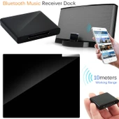 Kablosuz Bluetooth Müzik Alıcısı Siyah iPhone 4 4S iPad 2 3 iPod Uyumlu - 6