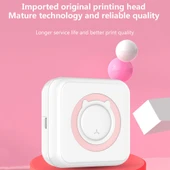 C15 Mini Öğrenci Bluetooth Kablosuz Termal Fotoğraf Etiket Yazıcısı Pembe 5 Sticker 5 Kağıt - 5