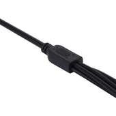 1 Dişi 5 Erkek Fişli 5.5 x 2.1mm DC Güç Kablosu Siyah - 4