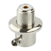 UHF Dişi Dirsek Adaptör RG58 Kablo Bağlantılı Gümüş - 1
