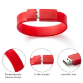 16GB Kırmızı Silikon Bileklik USB 2.0 Flash Bellek - 4