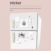 X6 200DPI Öğrenci Ev Ödevi Yazıcısı Bluetooth Mürekkepsiz Cep Yazıcısı Pembe Stickerli 5li - 7