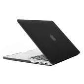 Macbook Pro Retina 15.4 inç A1398 Uyumlu Siyah Mat Sert Koruyucu Kılıf - 2