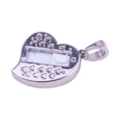 Gumus Kalp Sekilli Pirlanta Takili USB Flash Bellek 8GB - 3