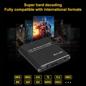 Mini 1080P Full HD Medya Oynatıcı USB HDD SD MMC Kart Destekli Siyah EU Fiş - 4