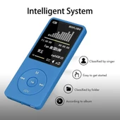 Moda Taşınabilir LCD Ekran FM Radyo Video Oyunları Film MP3 MP4 Çalar Mini Walkman Mavi 8GB - 5