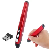 2.4GHz Kablosuz Kalem Mouse USB Mini Alıcı ile Kırmızı Model EL-P01 - 2