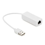 Tablet PC ve Android TV için USB 2.0 Ethernet Adaptörü Beyaz 20cm - 2