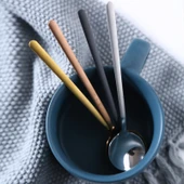 Mini Paslanmaz Çelik Kahve Kaşığı 13cm Gümüş - 5