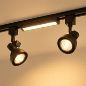 Modern Profesyonel Aydınlatma Seti 3'lü LED Ray ve Tavan Spot Lamba Günışığı 3200K - 1