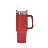 40oz Kırmızı Gen1 Çift Katmanlı Vakumlu Paslanmaz Çelik Termos Bardak Saplı ve Pipetli - 1